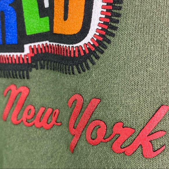 Vintage 90s M&Ms World Olive Green Sweatshirt Med - Picture 3 of 7